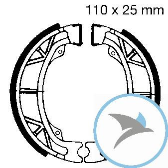 Bremsbacken mit Feder EBC oder 7860083 Alternative: 7374770 - H303