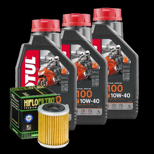 Yamaha YFM 350 XM Warrior Service Kit Ölwechsel Öl Motul 7100 10W40 Ölfilter