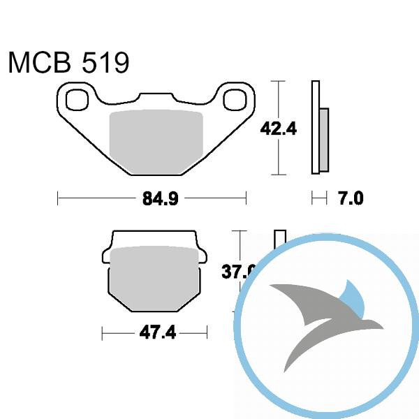 Bremsklotz Sinter SI TRW oder 7376981 - MCB519SI