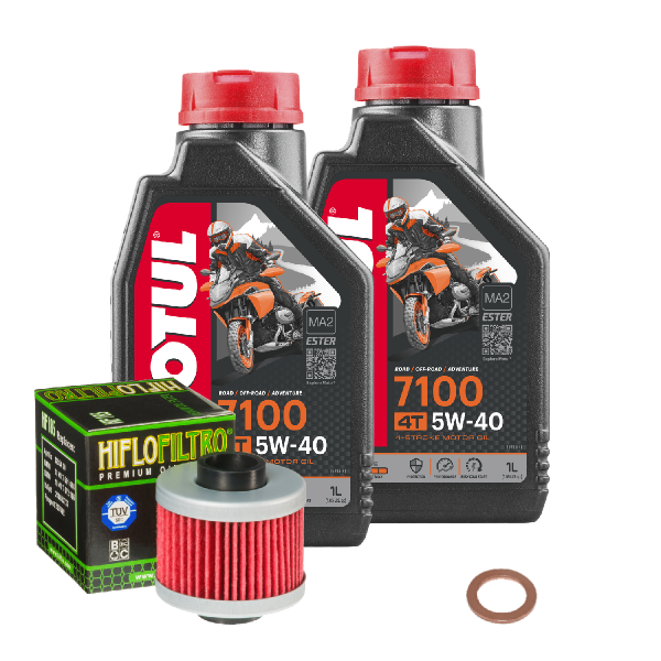 Aprilia Scarabeo 125 Service Kit Ölwechsel Öl Motul 7100 5W40 Ölfilter