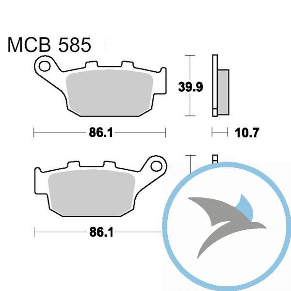 Bremsklotz Sinter hinten TRW oder 7329121 - MCB585SH