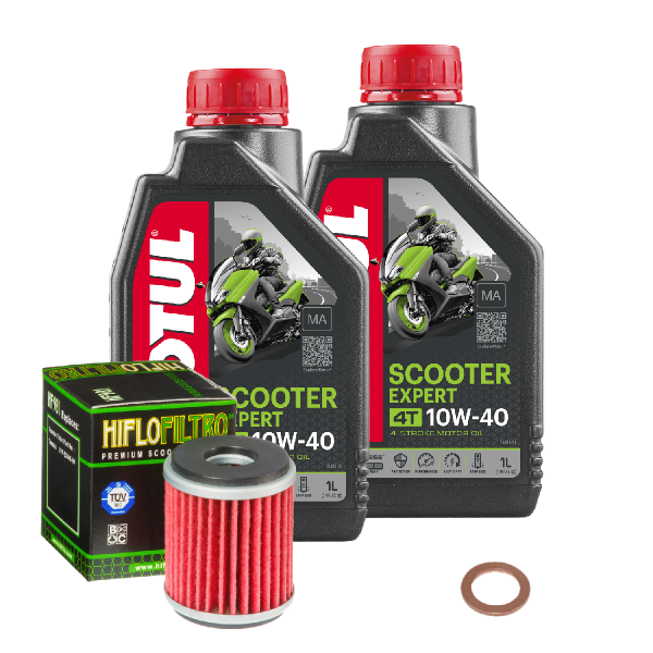 Yamaha YP 125 R X-Max Service Kit Öl Motul Scooter 10W40 MA Ölfilter