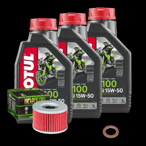 Honda CX 500 C Service Kit Ölwechsel Öl Motul 5100 15W50 Ölfilter