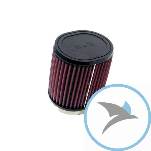 Rennluftfilter einzeln Universal K&N Oval 62MM - RU-1370