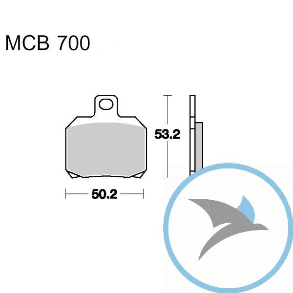 Bremsklotz Sinter hinten TRW oder 7324049 - MCB700SH