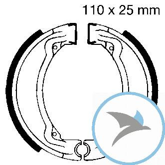 Bremsbacken mit Feder EBC gerillt Alternative: 7328198 - Y504G
