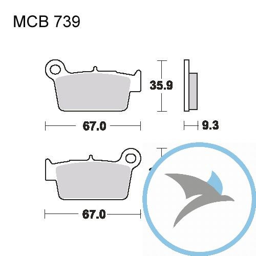 Bremsklotz Sinter SI TRW oder 7320005 - MCB739SI