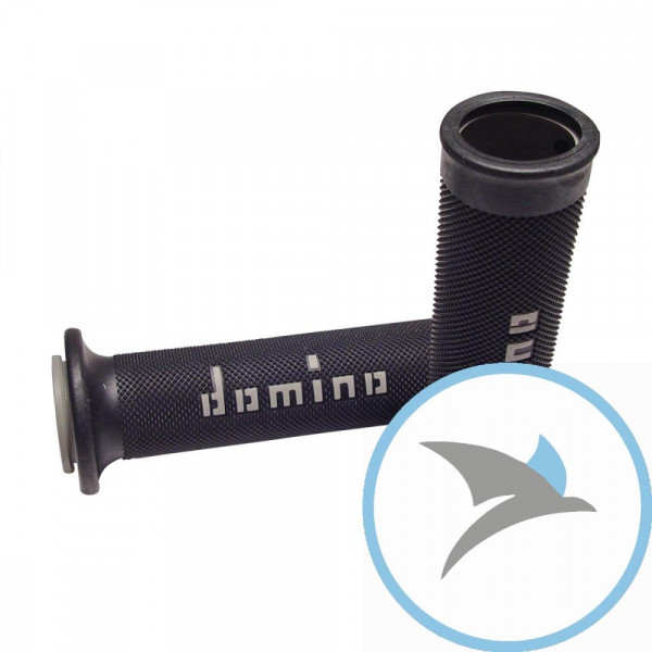 Griffgummi schwarz / grau Domino D.22 mm. L.126MM offen - A01041C5240B7-0