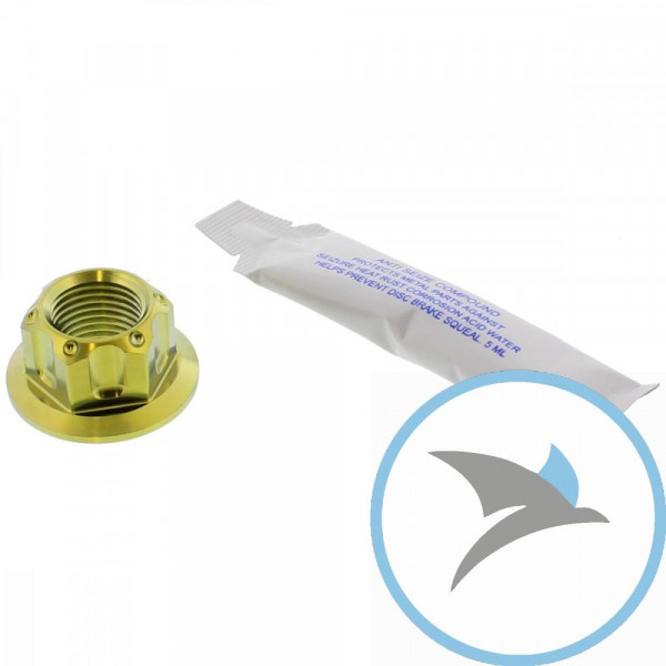 Mutter Achse Pro Bolt M16X1.50 mm 22 mm Titan gold - TINUT16150001G