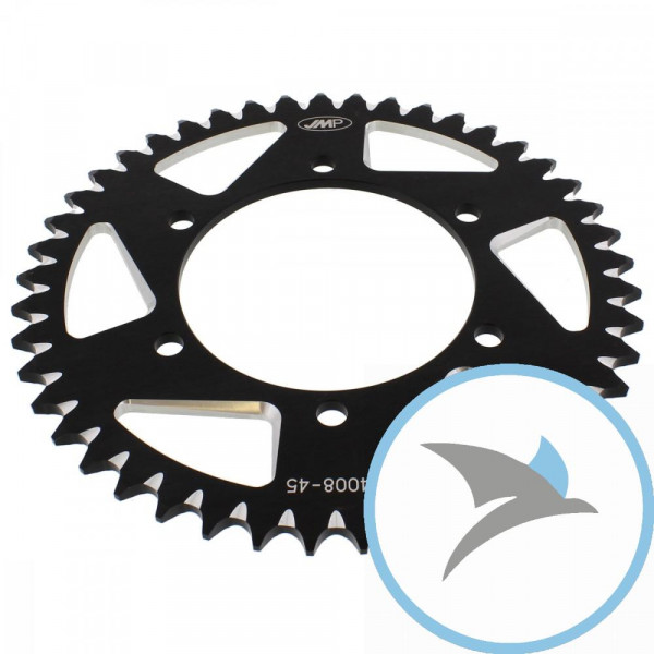 Alu-Kettenrad 45Z Teilung 520 schwarz JMP Innendurchmesser 110 Lochkreis 130