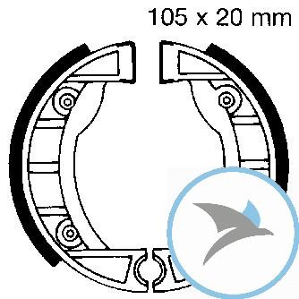 Bremsbacken mit Feder EBC - 909