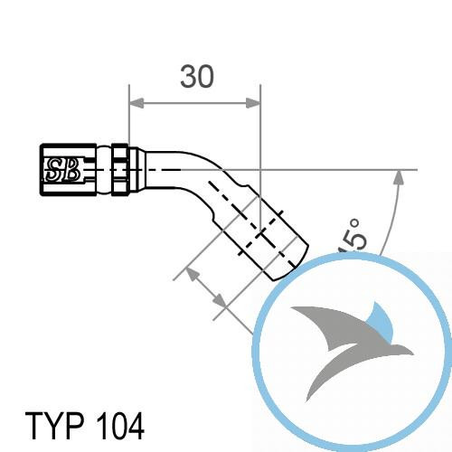 Ringfitting Vario HD TYP104 11.2MM 45 silber