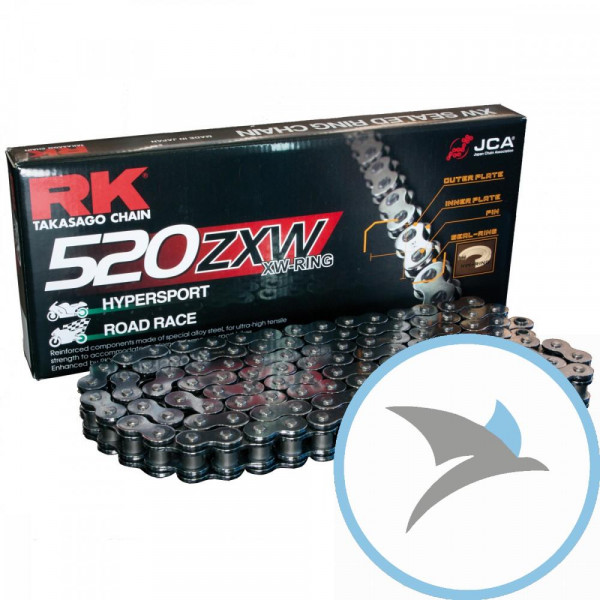 RK XW-Ringkette 520ZXW/108 Kette offen mit Nietschloss