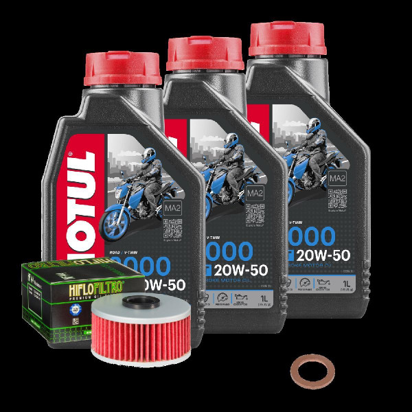 Yamaha XJ 600 N Service Kit Ölwechsel Öl Motul 3000 20W50 Ölfilter