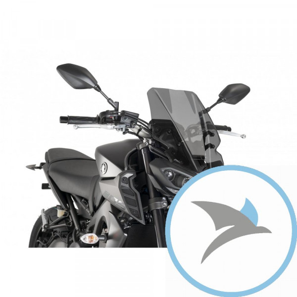 Touringscheibe New Generation Puig für Nakedbike dunkel - 9377F