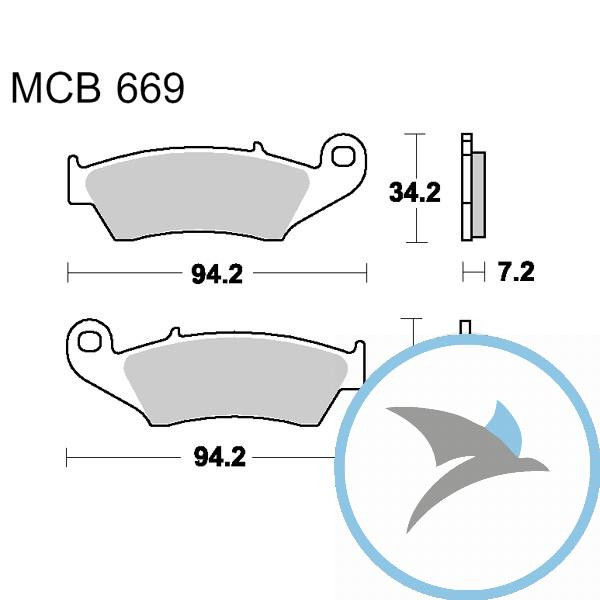 Bremsklotz Sinter SI TRW oder 7377138 - MCB669SI