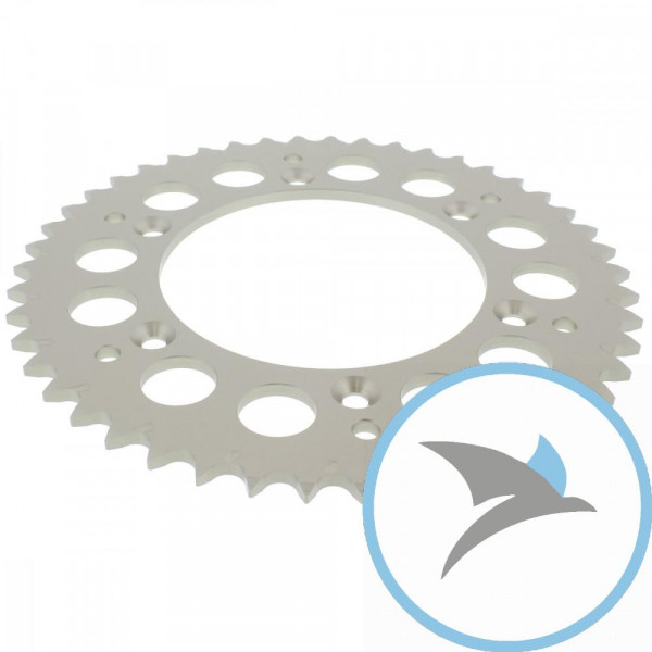 Alu-Kettenrad 46Z Teilung 520 silber Esjot Innendurchmesser 125 Lochkreis 150