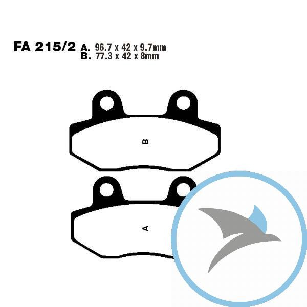 Bremsklotz Sinter HH EBC oder 7874639/7874647 - FA215/2HH