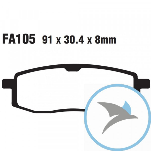 Bremsklotz Sinter R EBC oder 7870070 - FA105R