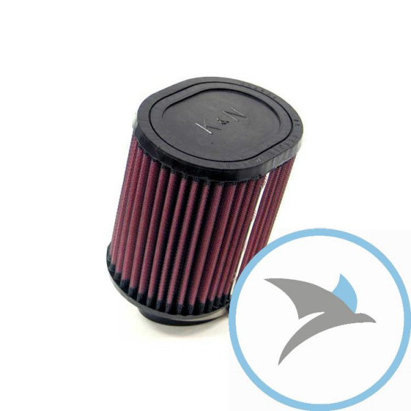 Rennluftfilter einzeln Universal K&N Oval 62MM - RU-1371