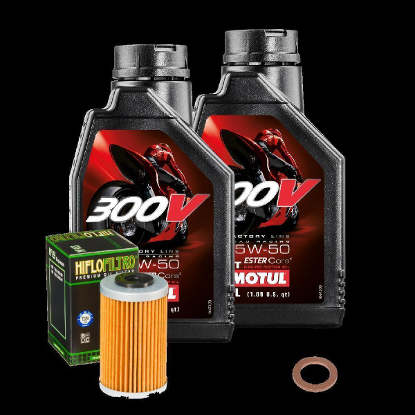 Husaberg FE 501 ie Enduro Service Kit Ölwechsel Öl Motul 300V 15W50 Ölfilter