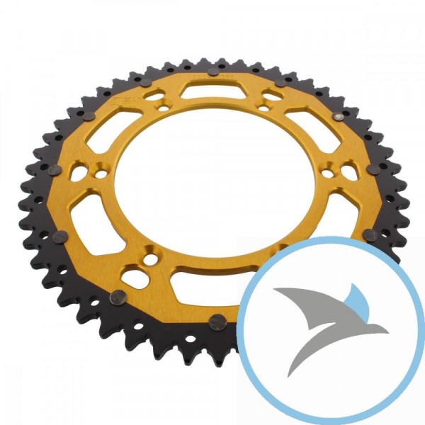 Kettenrad Dual 51Z Teilung 520 gold ZF Innendurchmesser 136 Lochkreis 156 - ZFD-822-51-GLD
