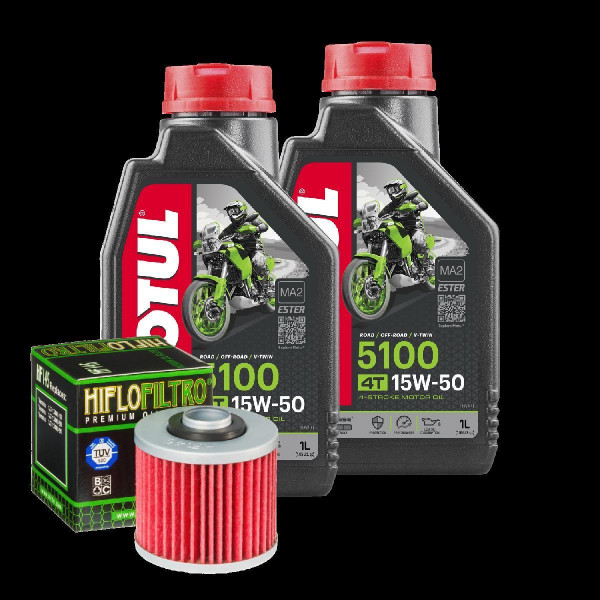 Yamaha XVS 125 H Drag Star Service Kit Ölwechsel Öl Motul 5100 15W50 Ölfilter