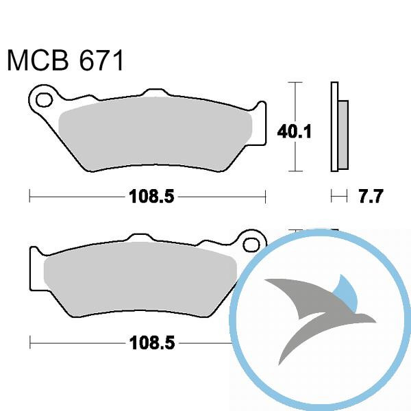 Bremsklotz Sinter vorne TRW oder 7370108 - MCB671SV