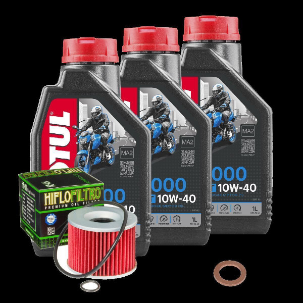 Kawasaki GPZ 600 R Ninja Service Kit Ölwechsel Öl Motul 3000 10W40 Ölfilter