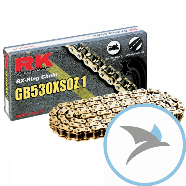 RK X-Ringkette GB530XSOZ1/108Kette offen mit Nietschloss -