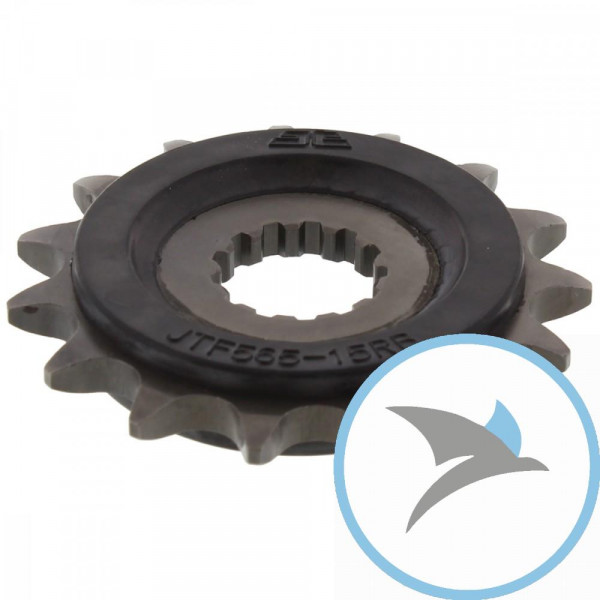 Ritzel 15Z Teilung 520 gummiert Innendurchmesser 21.7/25 - JTF565.15RB