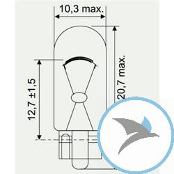 Lampe 12V5W JMP W2.1X9.5D blau Inhalt 10 Stück