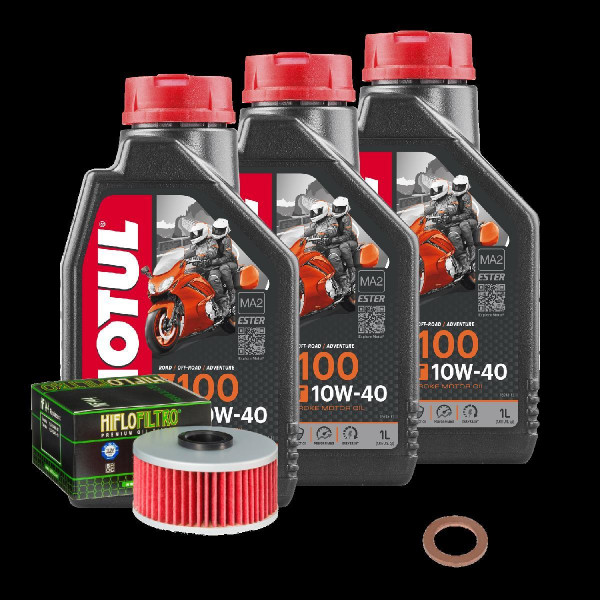 Yamaha FZR 600 H Genesis Service Kit Ölwechsel Öl Motul 7100 10W40 Ölfilter