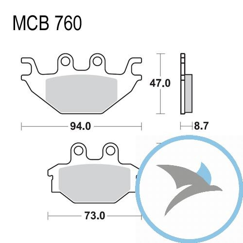 Bremsklotz Standard TRW oder 7323157 - MCB760