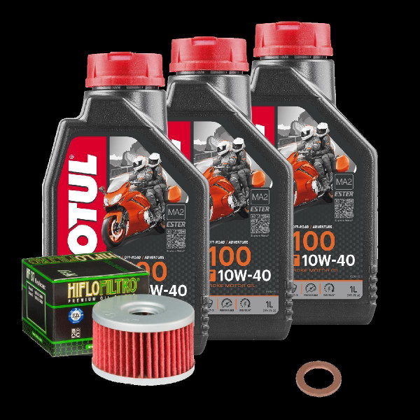 Suzuki DR 650 R Service Kit Ölwechsel Öl Motul 7100 10W40 Ölfilter