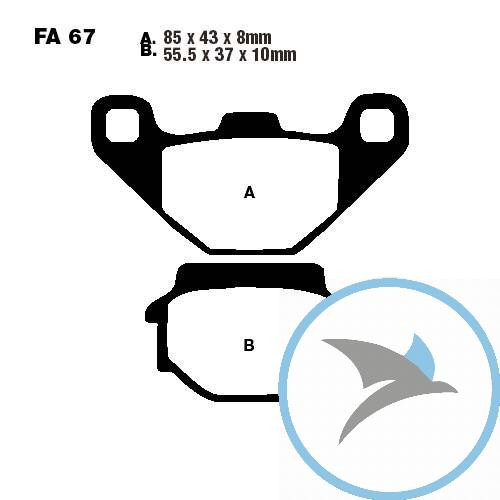 Bremsklotz Sinter R EBC oder 7872856 - FA067R