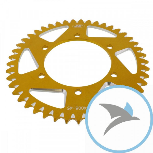 Alu-Kettenrad 45Z Teilung 520 gold JMP Innendurchmesser 110 Lochkreis 130