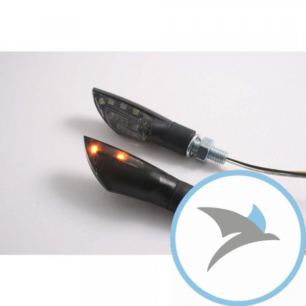 Blinkleuchte RELEASE JMP LED mit Positionsleuchte Rauchglas schwarz