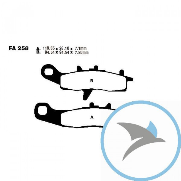 Bremsklotz Standard EBC oder 7875438 - FA258TT
