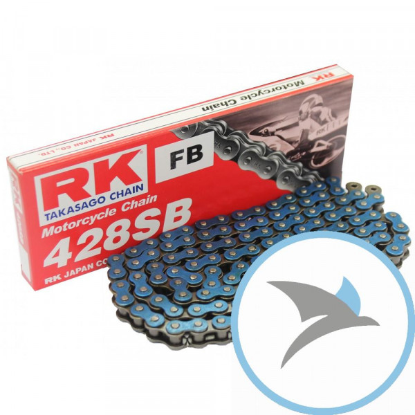 RK Standardkette blau 428 SB/136 Kette offen mit Clipschloss