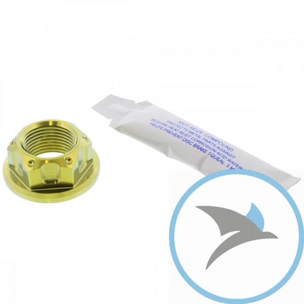 Mutter Achse Pro Bolt M20X1.50 mm 27MM Titan gold - TINUT20150002G