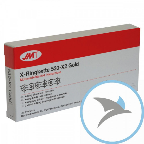 JMT X-Ringkette offen M Niet 530X2 gold 106