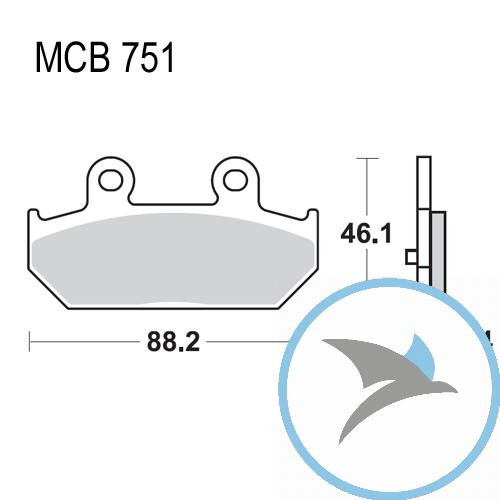 Bremsklotz Sinter Scooter TRW oder 7323108 - MCB751SRM