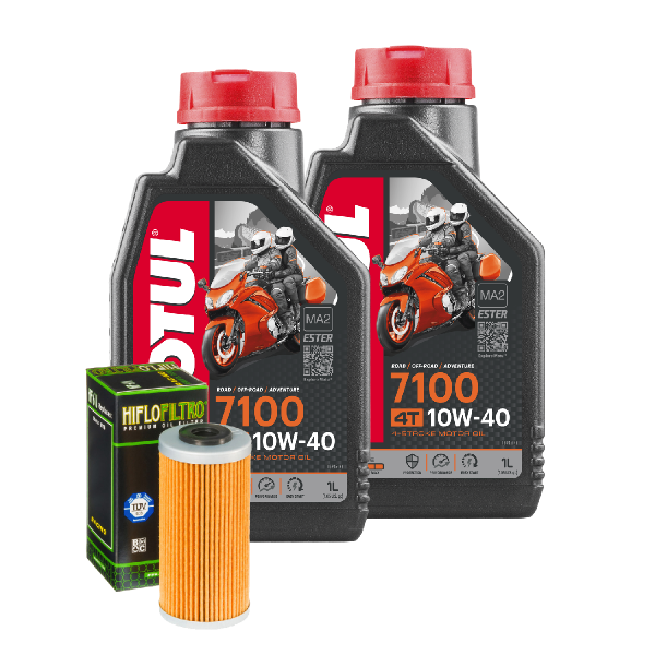 Husqvarna TE 449 ie Service Kit Ölwechsel Öl Motul 7100 10W40 Ölfilter