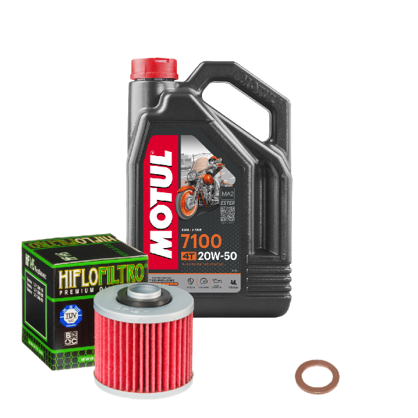 Yamaha XVS 1100 A Drag Star Classic Service Kit Öl Motul 7100 20W50 Ölfilter