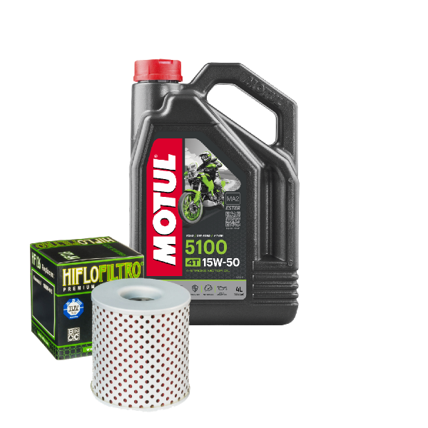 Kawasaki Z1 900 Service Kit Ölwechsel Öl Motul 5100 15W50 Ölfilter