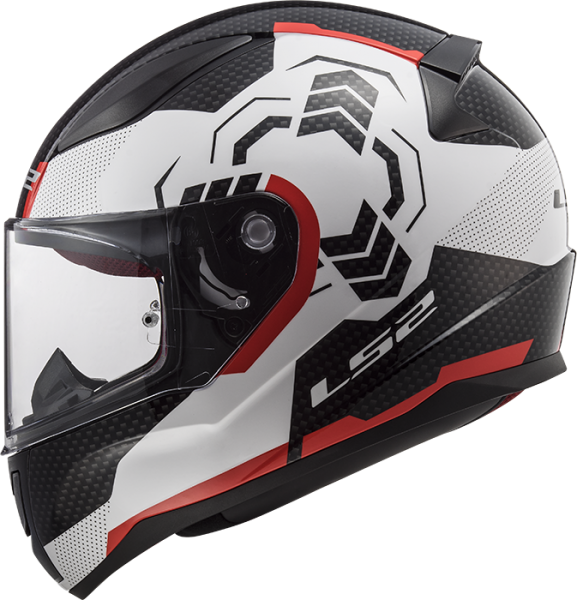 LS2 FF353 RAPID GHOST WHITE BLACK RED