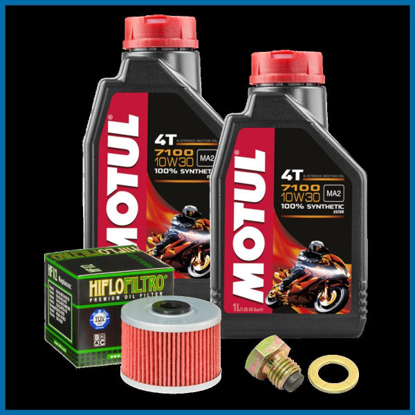 Honda CBR 300 RA ABS Service Kit Ölwechsel Öl Motul 7100 10W30 Ölfilter
