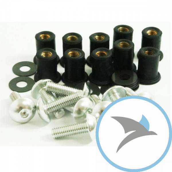 VERKLEID Schraube Satz Pro Bolt M5 alu silber - SK10S