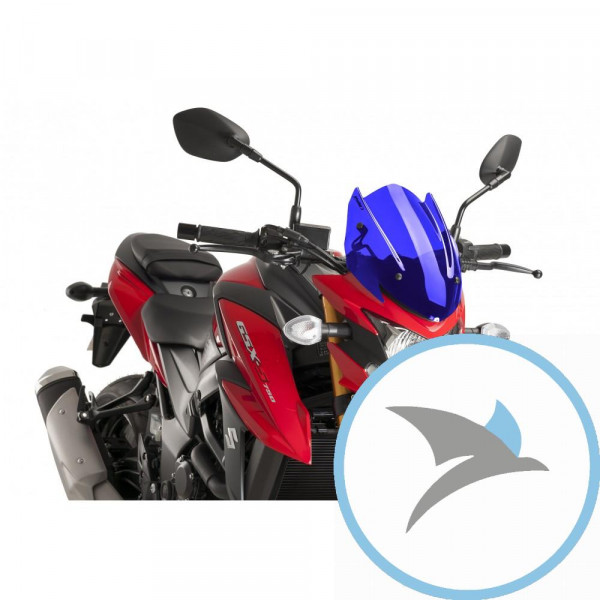 Sportscheibe New Generation Puig für Nakedbike blau - 9435A